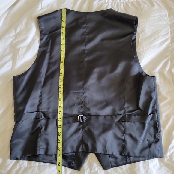 Ferrecci super 150s suit jacket + matching vest in charcoal gray Size 44 - Picture 14 of 15